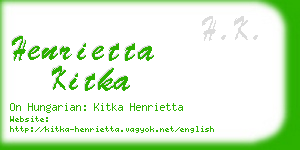 henrietta kitka business card